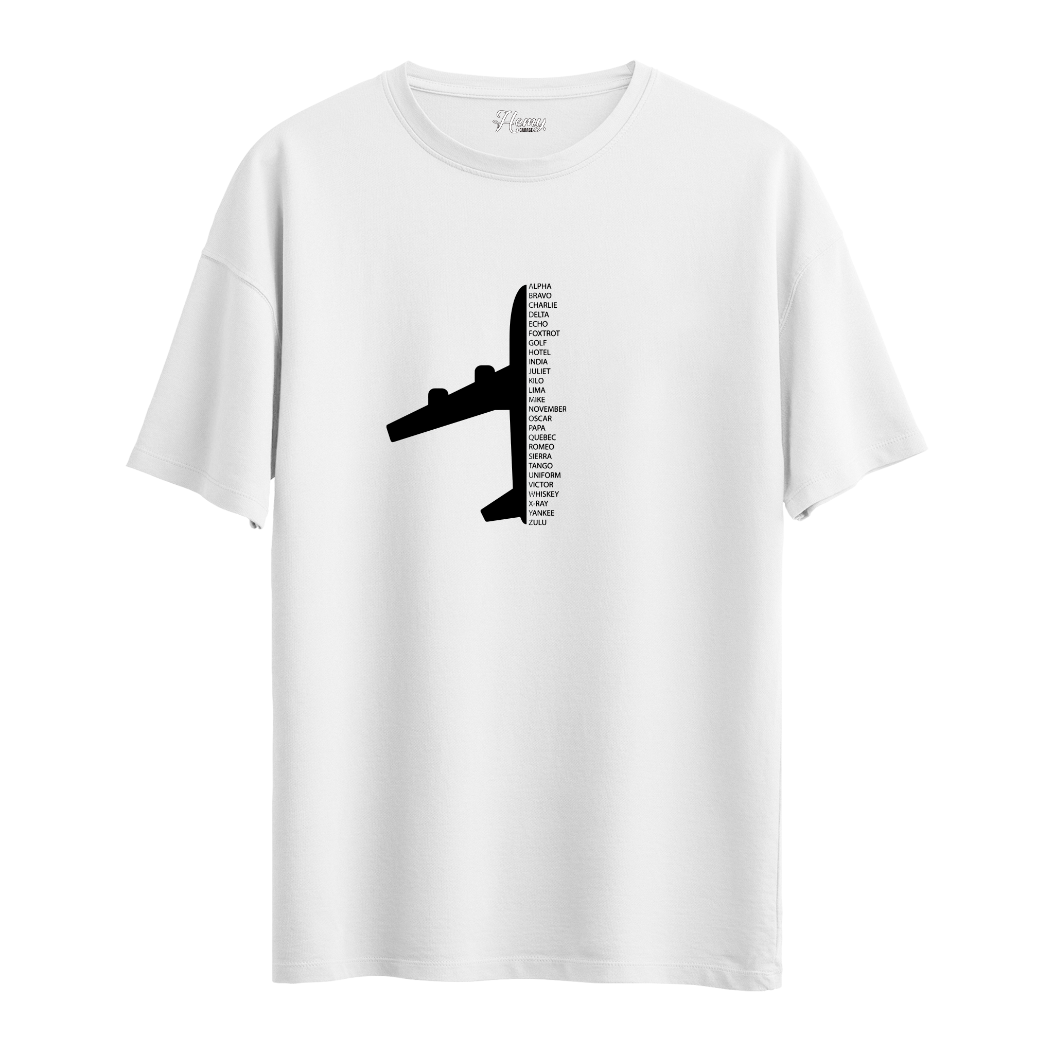 Aviation Alphabet - Oversize T-Shirt